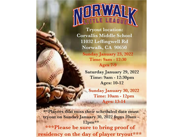 Norwalk Little League (CA) > Home